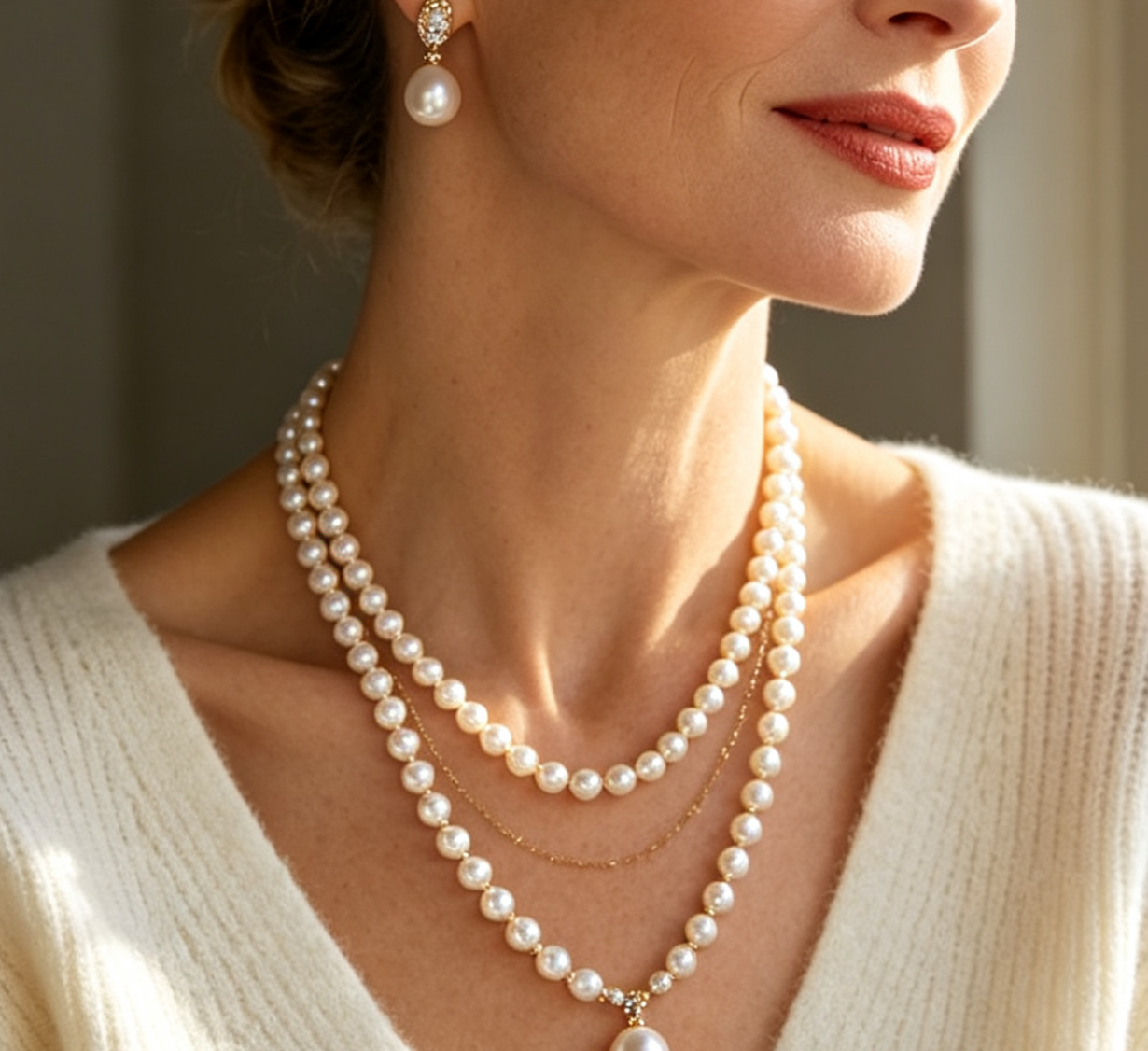 Layer Pearl Neck Chain