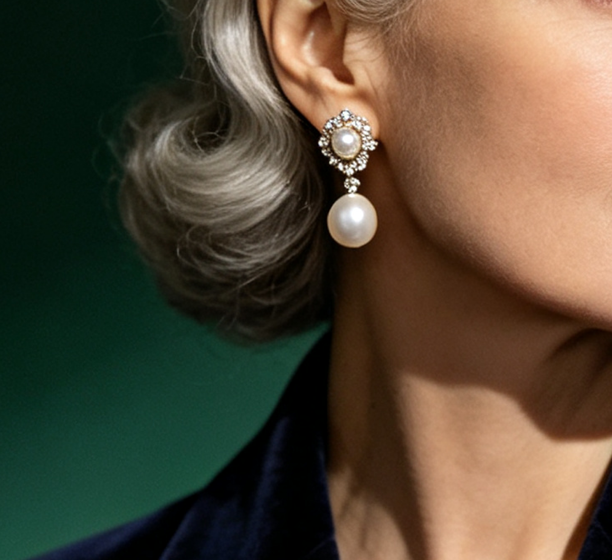 Vintage Pearl Drop Ear