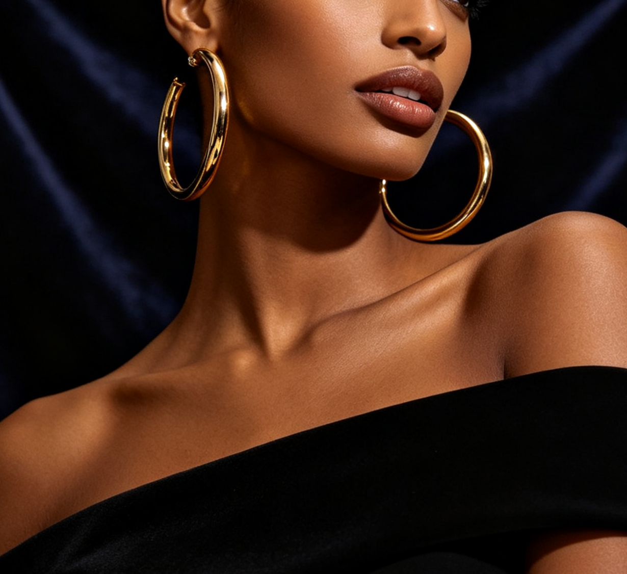 Large Matte Hoop Earring